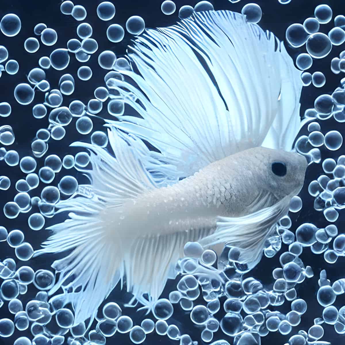 Betta Fish Bubble Nest With Eggs 1 majestic glowing bubble nest & eggs